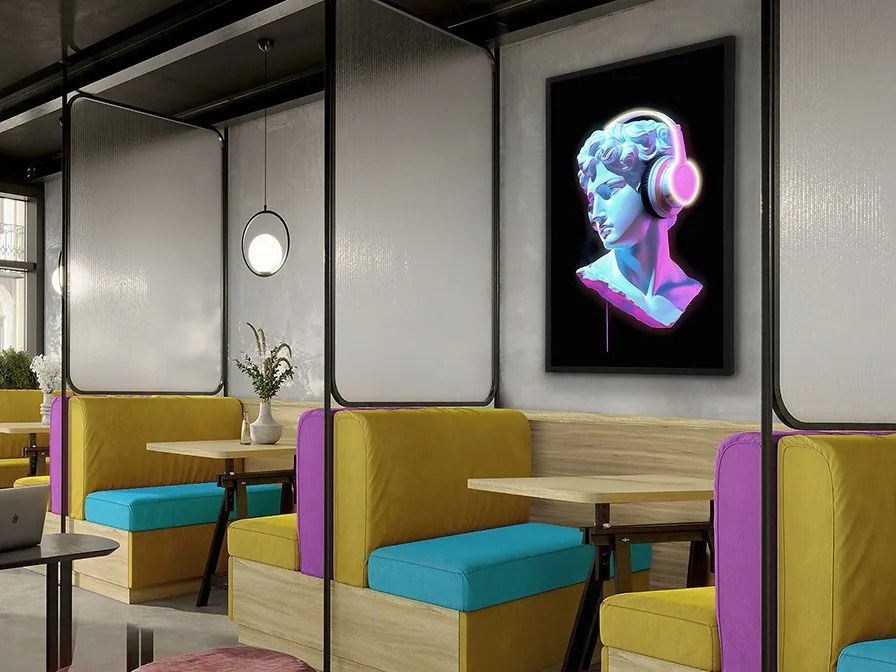 Tablou, Bust cu iluminat LED imprimat pe panza Busto 80x120cm