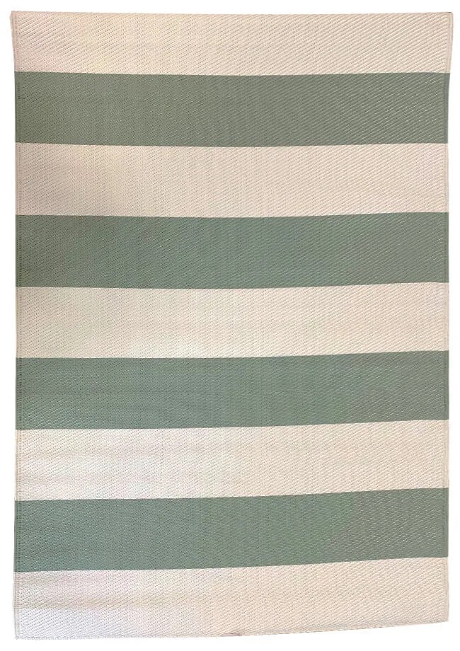 Covor de exterior, cu doua fete, 180x120 cm, verde-bej