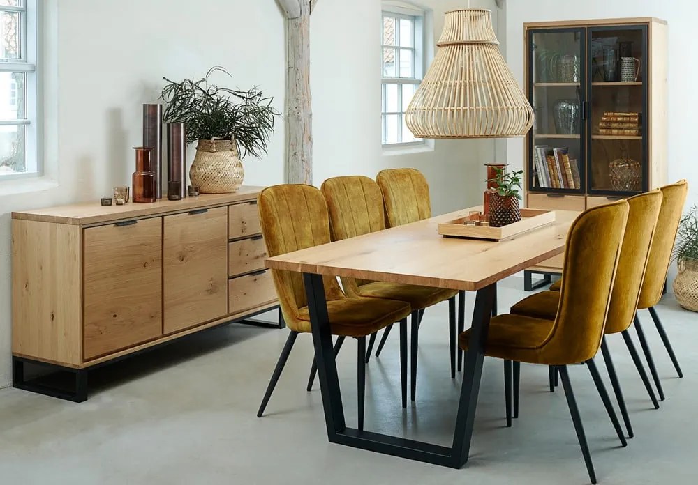 Scaun dining Unique Furniture Hudson, galben