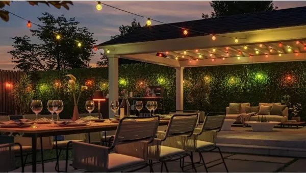 Philips Hue FESTAVIA – ghirlandă LED RGBW extensibilă, dimmabilă, pentru exterior, 20 LED, 14 m, IP65