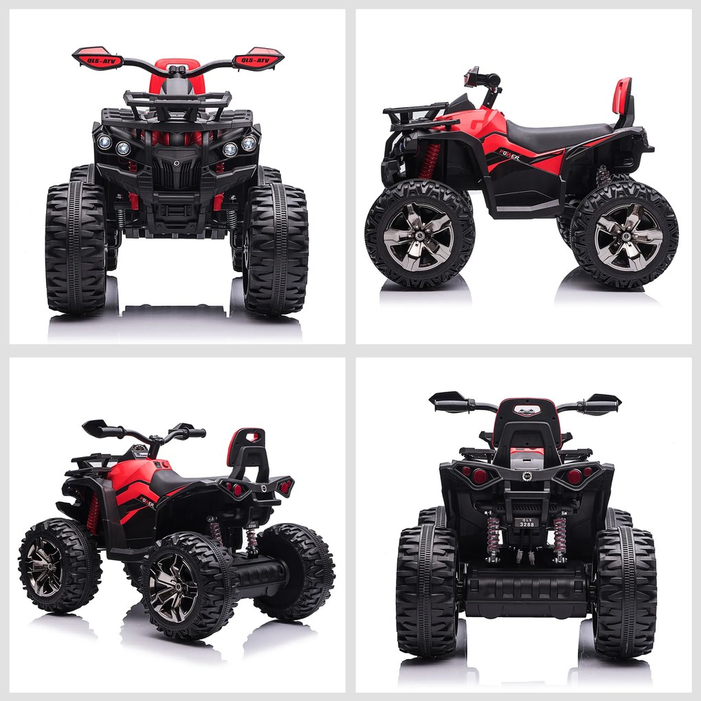 ATV electric 12V HOMCOM pentru copii 3-5 ani, 100x65x73cm | Aosom RO