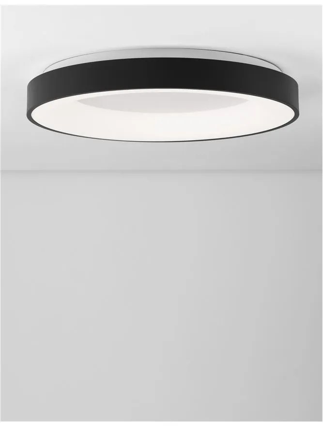 Plafoniera LED 3000K moderna 60cm RANDO THIN negru NVL-9353853