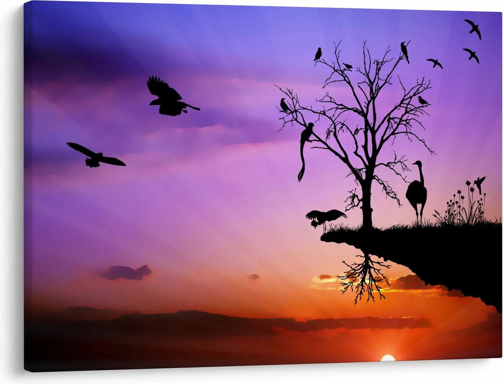 Tablou - Siluetele animalelor (70x50 cm)