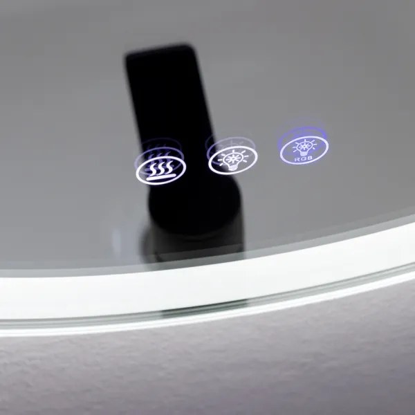 Brilagi - Oglindă încălzită LED RGBW, dimabilă, cu retroiluminare AVA PRO LED/18W/230V, diam. 60 cm, IP44