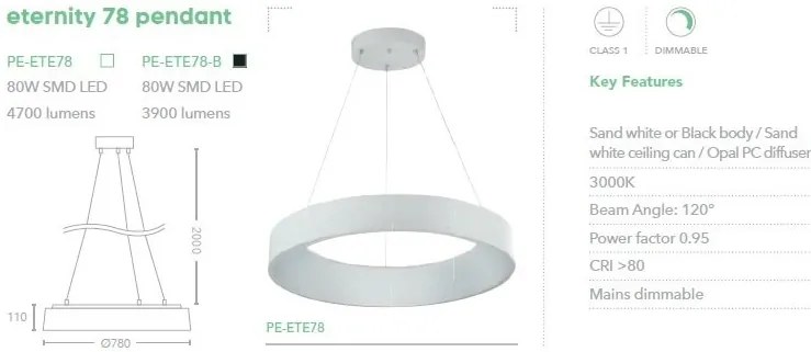 Lustra LED suspendata Eternity 78cm