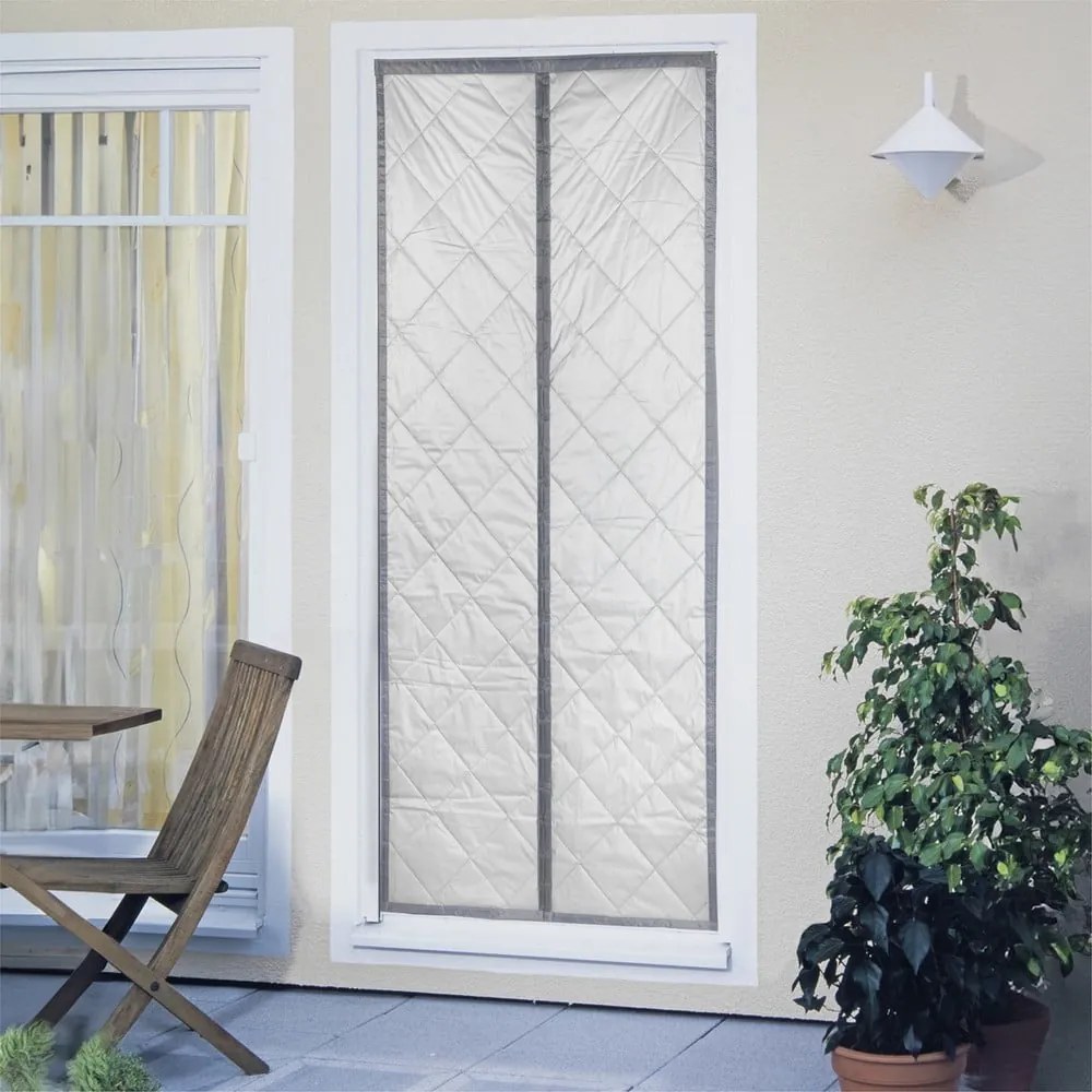 Draperie gri/argintie termoizolantă 80x200 cm cu prindere la ușă – Maximex