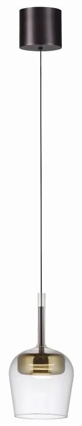 Pendul LED Smart cu Telecomanda, CCT, Sticla, Auriu, Q-KON