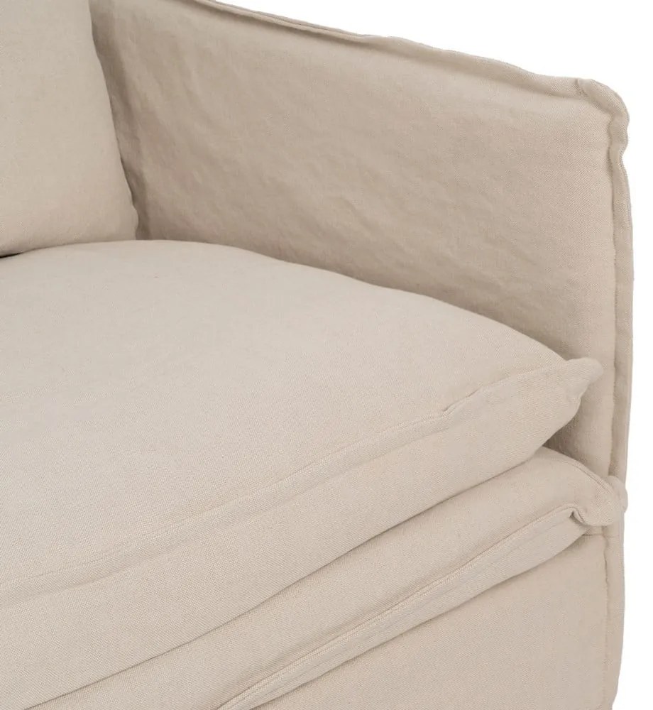 Canapea crem cu tapițerie din in 180 cm – Ixia