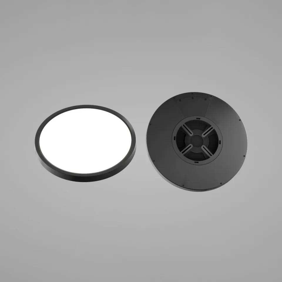 Lustra moderna neagra rotunda cu led Alata d23