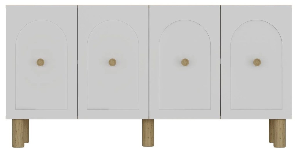 Comodă Notred (Stejar safir + alb). 1127516