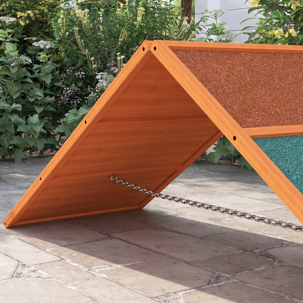PawHut Rampă pentru Agilitate câini, pliabilă, înălțime reglabilă, antiderapantă, molid, până la 40 kg, 173 x 59 x 66 cm, Portocaliu/Verde | Aosom Romania