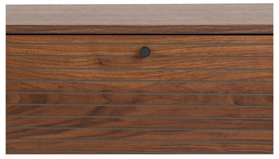 Comodă TV maro cu aspect de lemn de nuc 120x50x40 cm Stripes – White Label