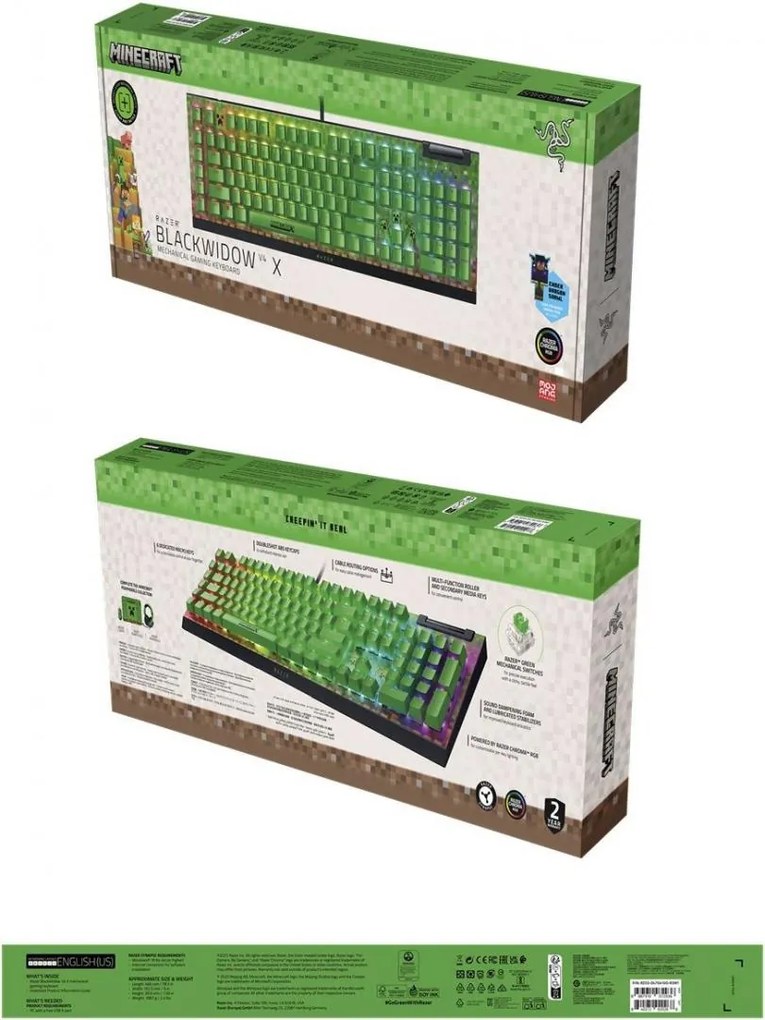 Tast. Razer Blackwidow V4 X Gr. Sw Minec