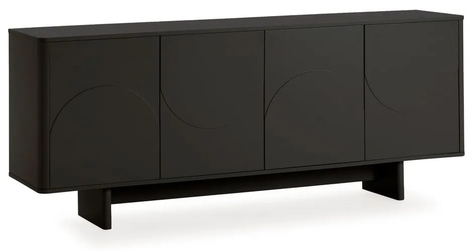 Comodă neagră 180x75x40 cm Solei – MOME