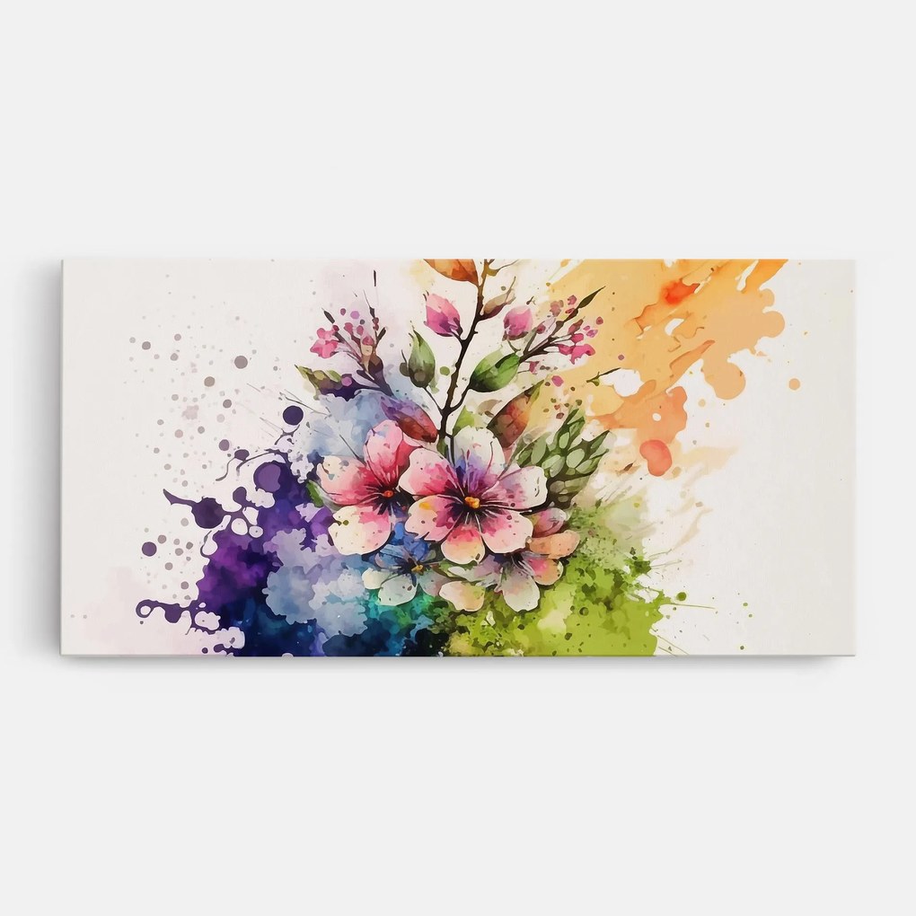 Tablou Canvas, 80x160cm, Dormitor si Living, Peisaje, Primavara, Color Mix Spring