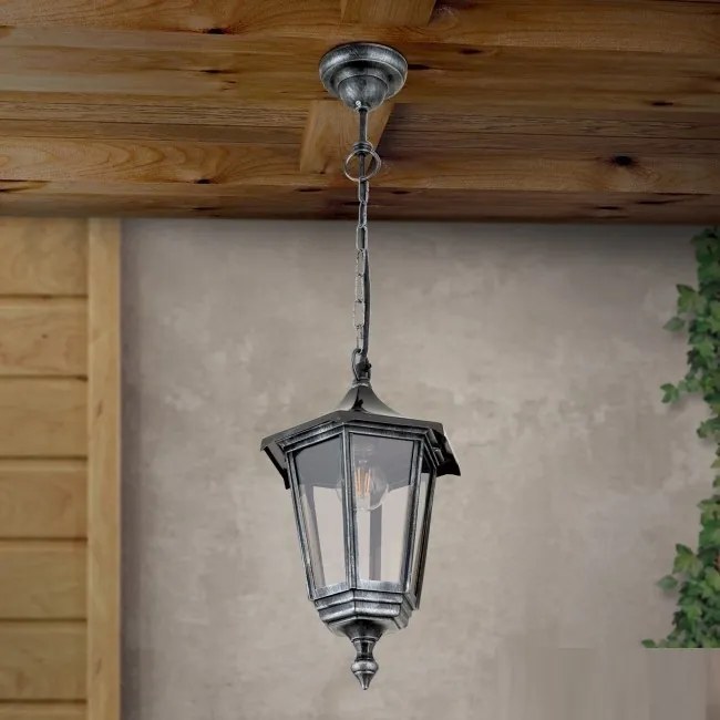 Pendul exterior stil clasic IP43 Hermine AL 11K/82542/A schwarz-silber OR