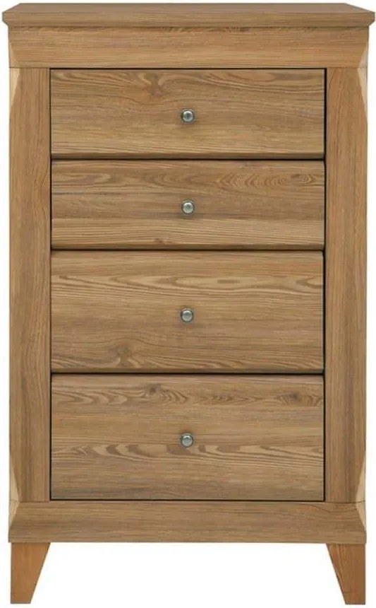 Comoda BERGEN KOM4S, stejar auriu, PAL, 72x47x116 cm