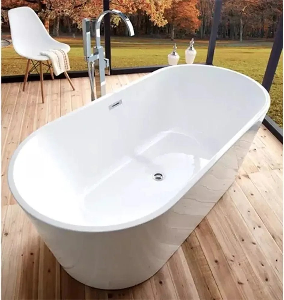 Cada freestanding Rea Silvano 170x80 cm alb lucios