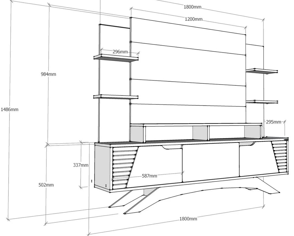 Mobilier living Depardieu (Nuc + Alb) . 1102067