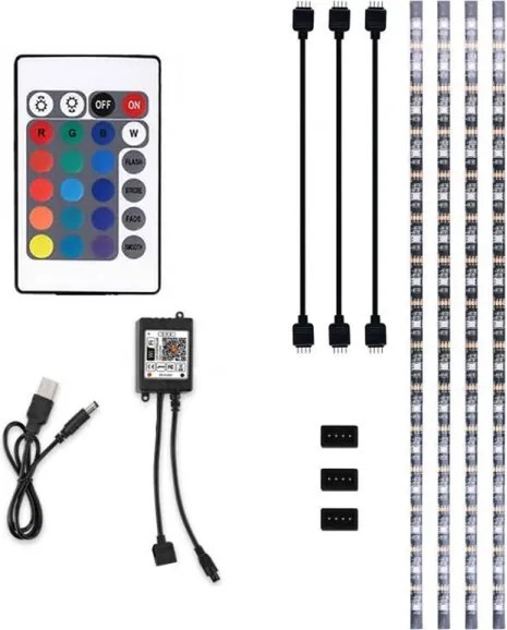 Solight WM58 - Bandă LED RGB TV 0,5m/6W/5V Wi-Fi Tuya + DO