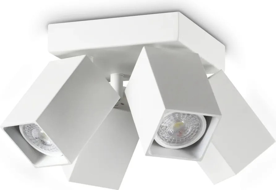 Plafoniera DYNAMITE PL4 SQUARE BIANCO