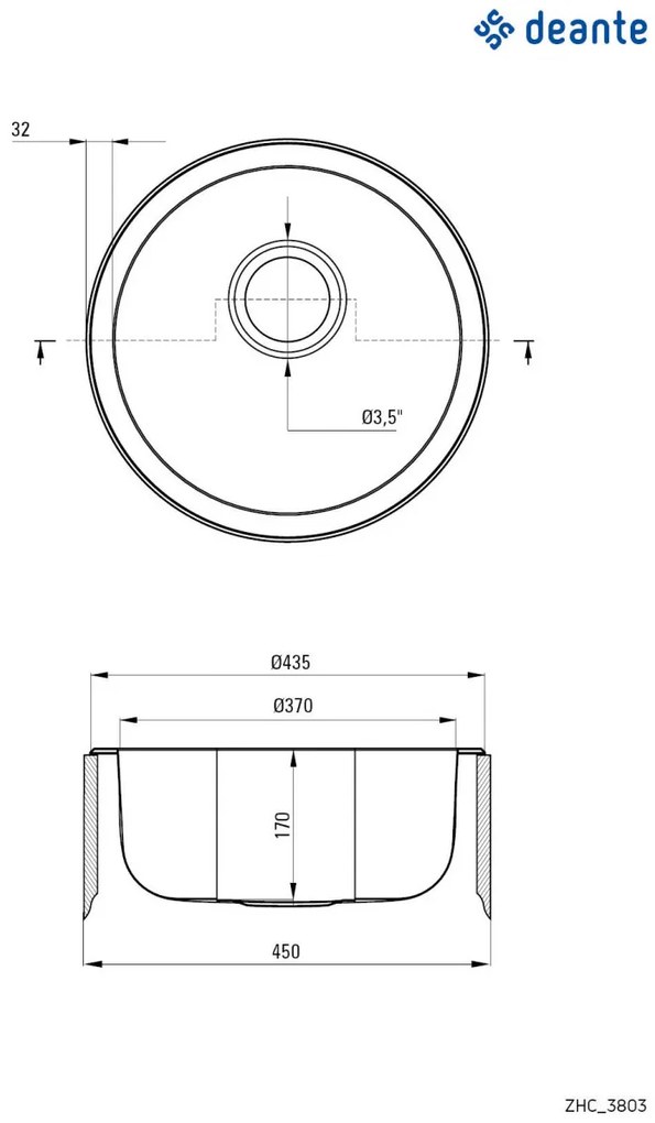 Chiuvetă din inox, 1-cuvă, Twist, ZHC_3803