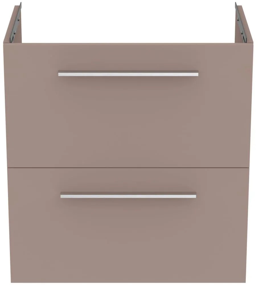Dulap baza lavoar, 60x38x63 cm, 2 sertare, bej mat Gri-Bej