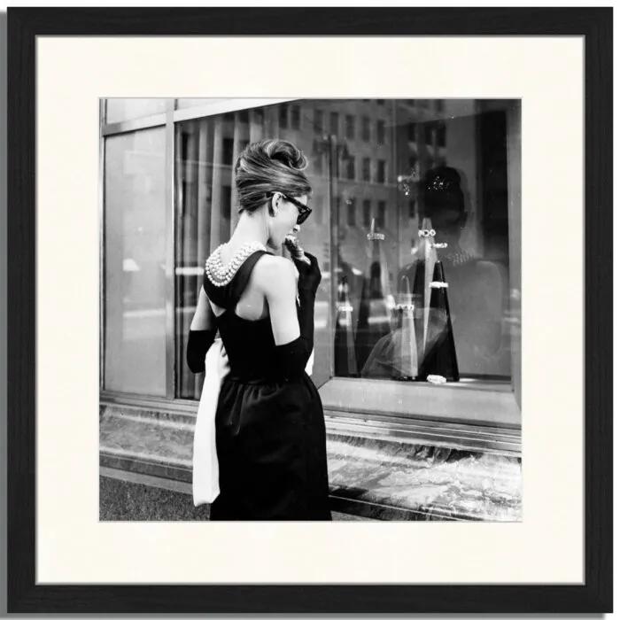 Tablou Audrey Hepburn, hartie, 43 x 43 x 2,5 cm