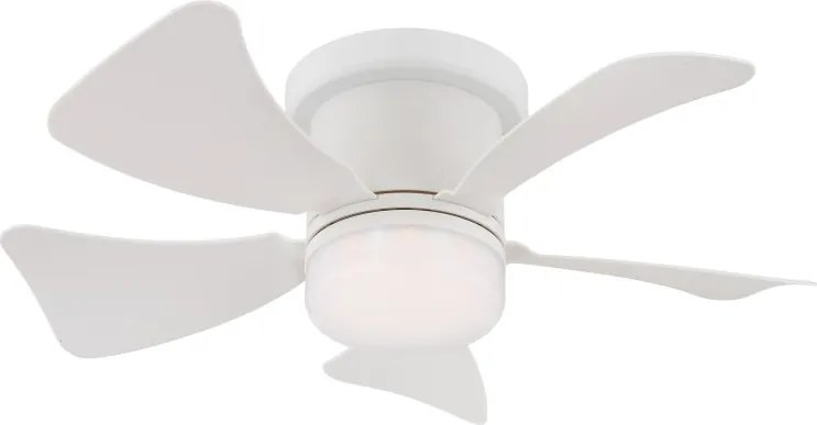 Lustra LED cu ventilator si telecomanda HINES alb 40cm, 03609W GL