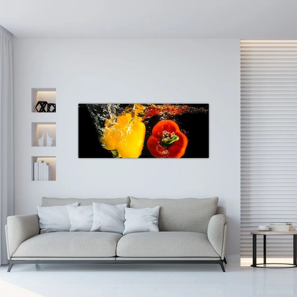Tablou - ardei în apă (120x50 cm)