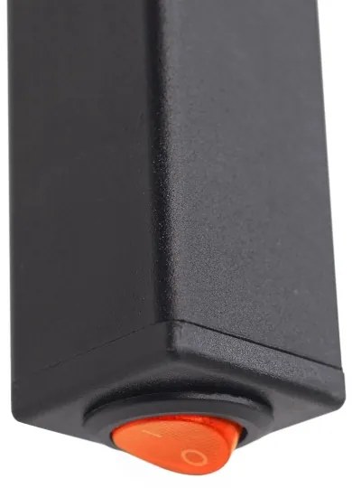 Radiator portprosop electric SILOUETTE 187W/230V 101,1 cm IP44 negru dreapta dreptunghiular