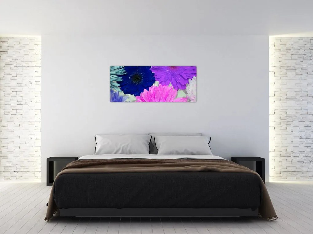 Tablou cu flori colorate (120x50 cm)