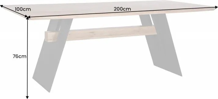 Masa design industrial Grand Oak 200cm