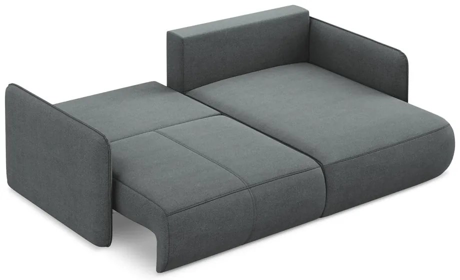 Colțar gri extensibil/cu spațiu de depozitare (cu colț pe partea dreaptă) Nanea – Makamii