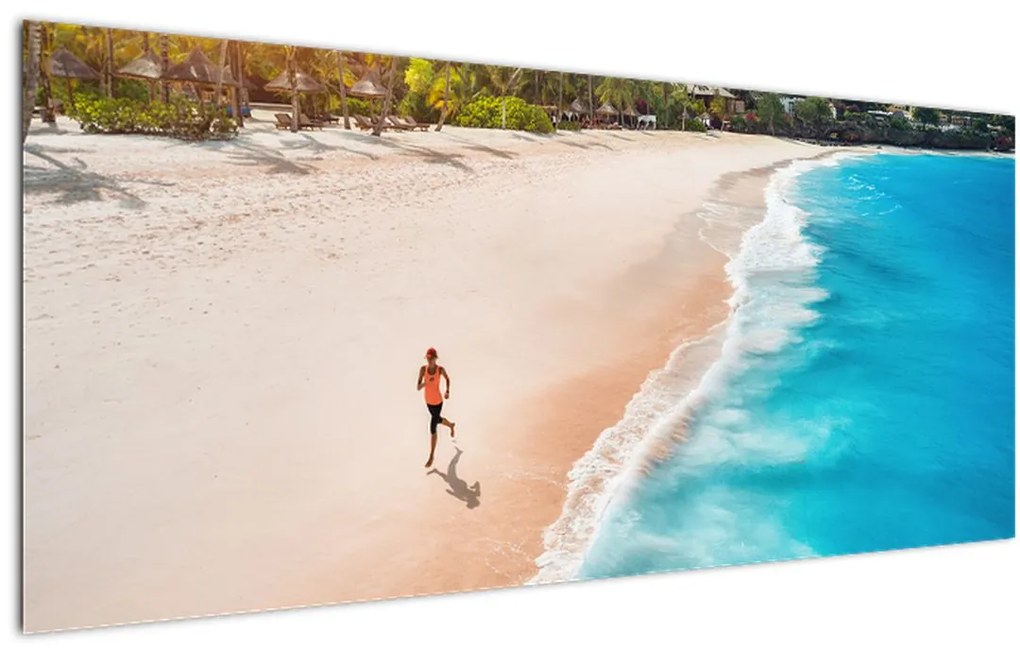 Tablou - Fuga pe plajă (120x50 cm)
