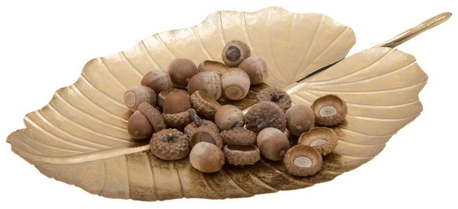 Decorațiune Mauro Ferretti Leaf, 35,5 x 23 cm, auriu