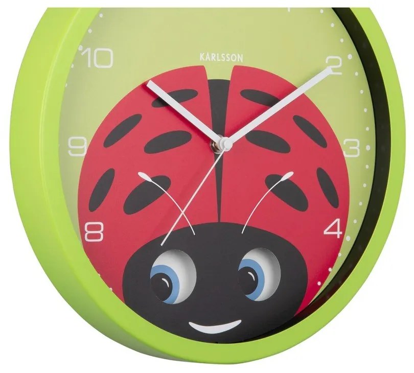 Ceas pentru copii ø 31 cm Peekaboo Ladybug – Karlsson