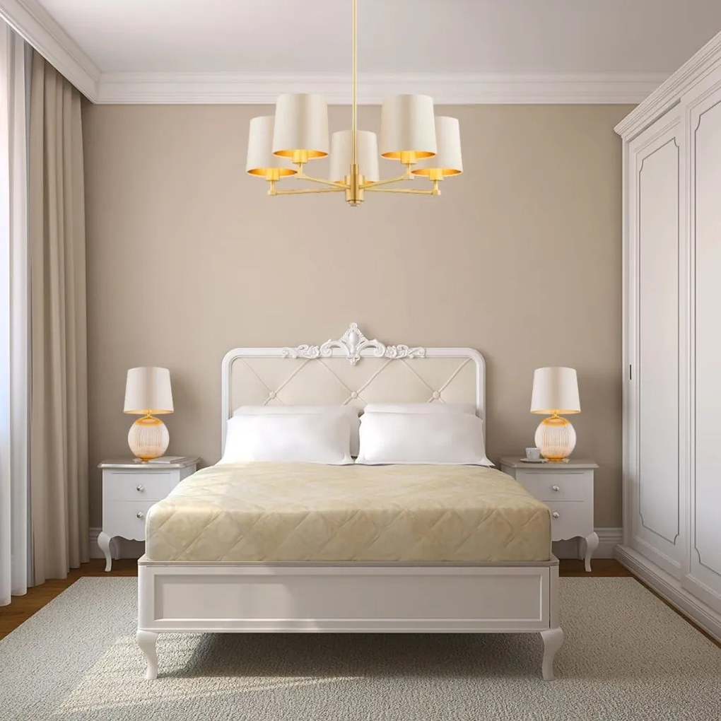 Candelabru 5 brate modern PRINCETON bej