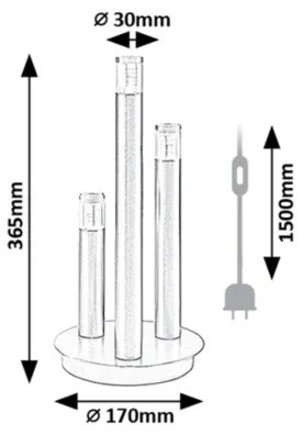 Lampă de masă Rabalux 74366 RAMIRA 3xG9/5W/230V auriu