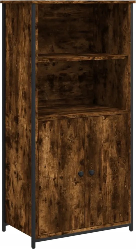 vidaXL Dulap înalt, stejar fumuriu, 62x36x121,5 cm, lemn compozit