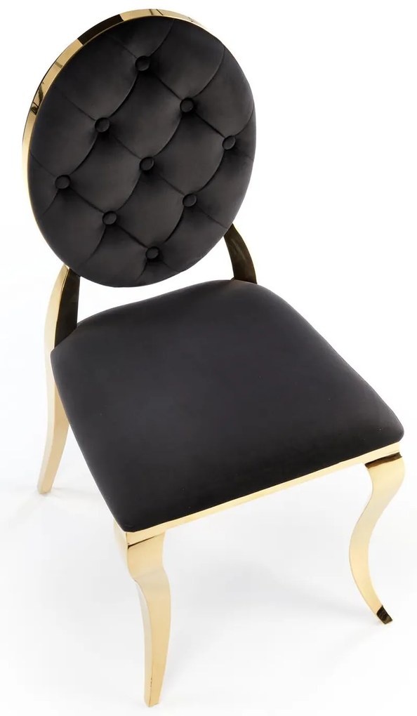 Scaun sufragerie Regino (negru + auriu). 1123671