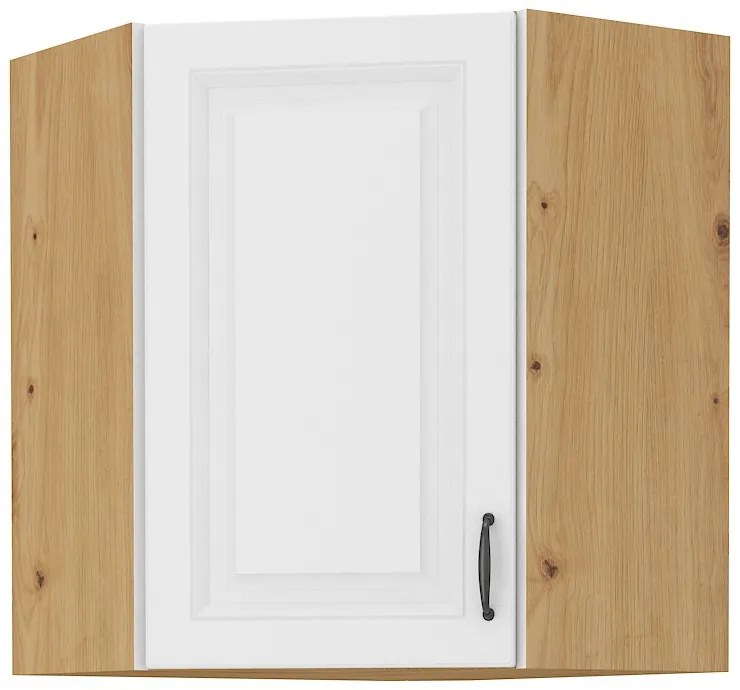 Dulap superior de bucătărie, de colț Sheila WH 58 x 58 GN 72 1F (stejar artisan + alb). 1032464