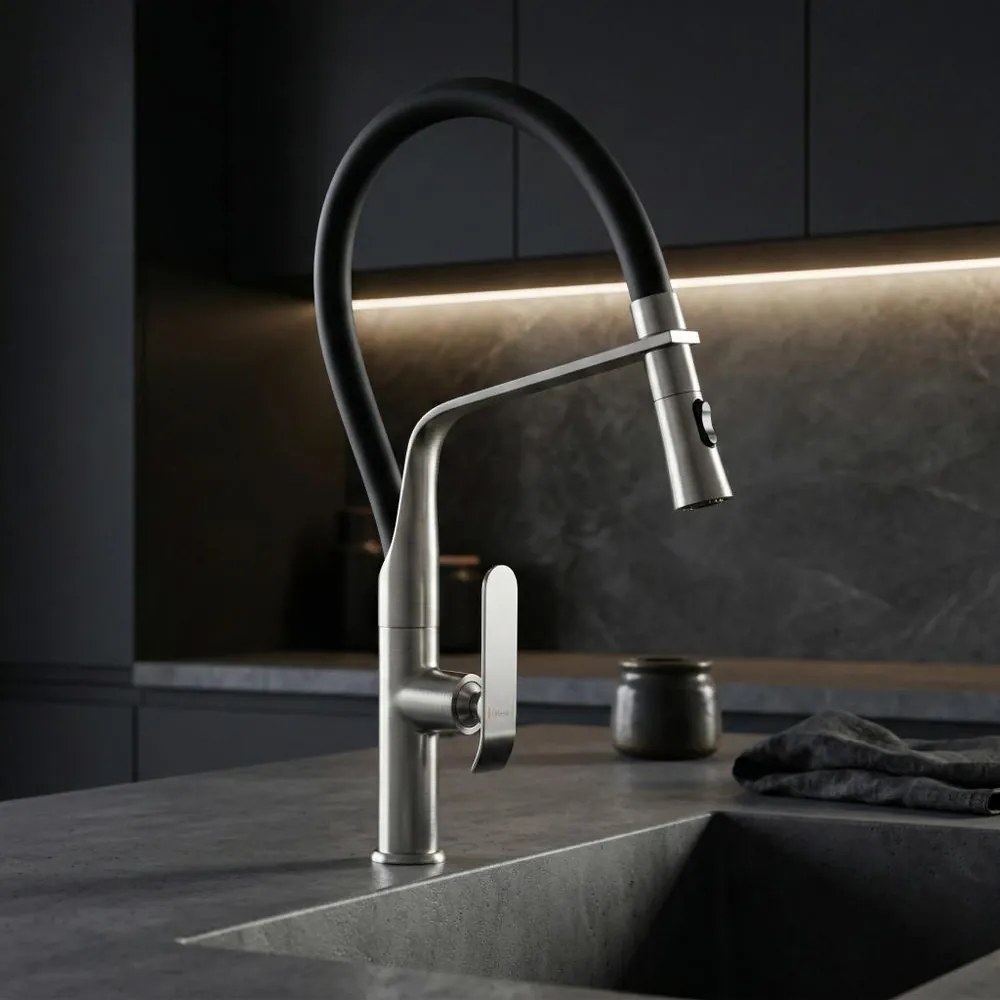 Baterie bucatarie Rea Castor crom periat