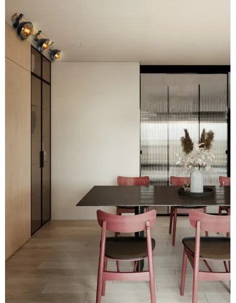 Spot 3xE27/40W/230V negru