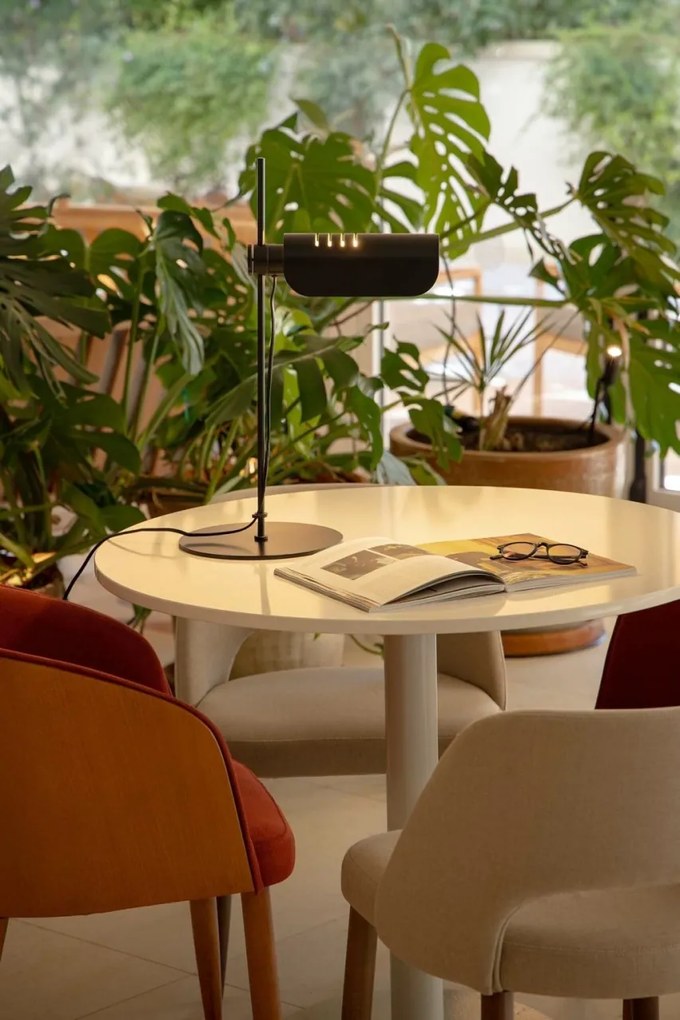 Veioza metal stil retro cu abajur ajustabil MARTINICA neagra