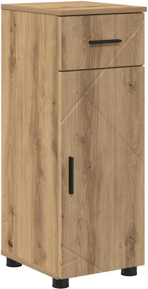 vidaXL Dulap de Baie cu sertar cu ușă Stejar Artizanal 30 x 35 x 80 cm