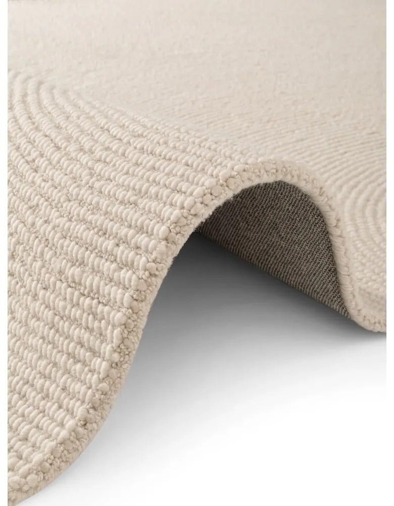 Covor în culoare naturală deschisă țesut manual din lână 120x180 cm Calmio – Hanse Home