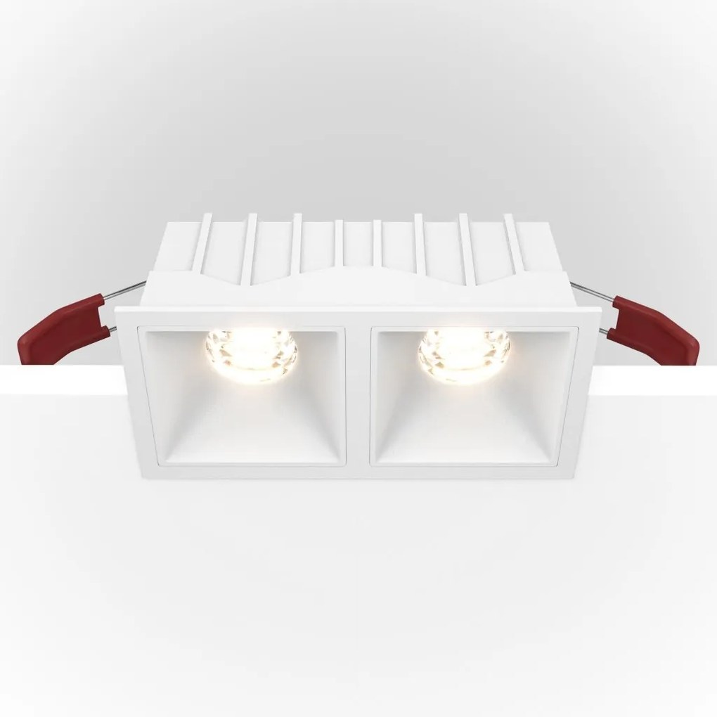 Spot LED incastrabil cu 2 surse de iluminat Alpha alb, 3000K