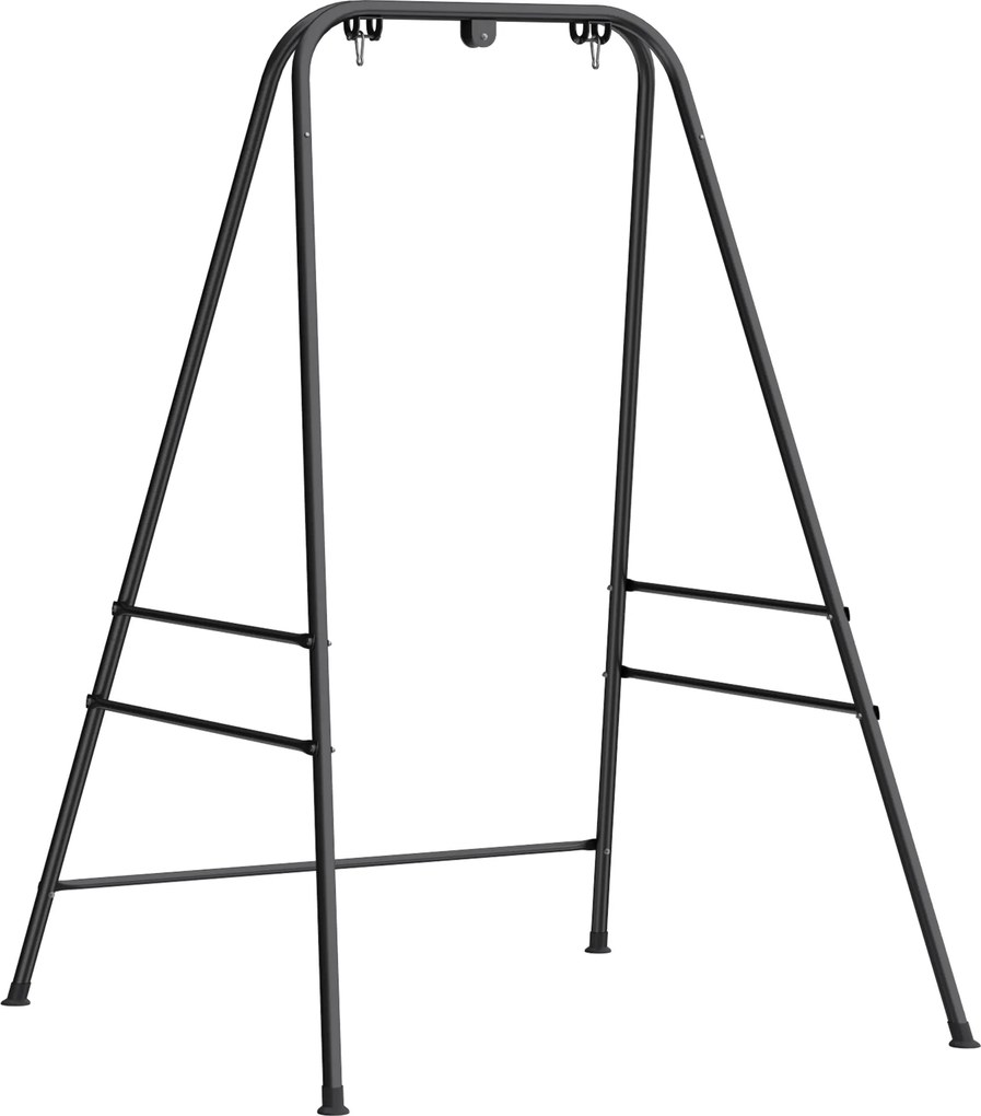 Outsunny Suport pentru Scaun Suspendat Hamac 183 cm Suport pentru Leagăn Cadru din Oțel Tampone Antiderapante Negru | Aosom Romania