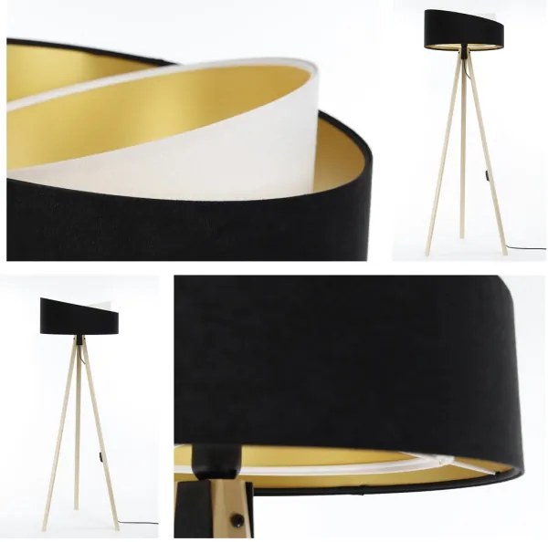 Lampadar GALAXY 1xE27/60W/230V negru/bej